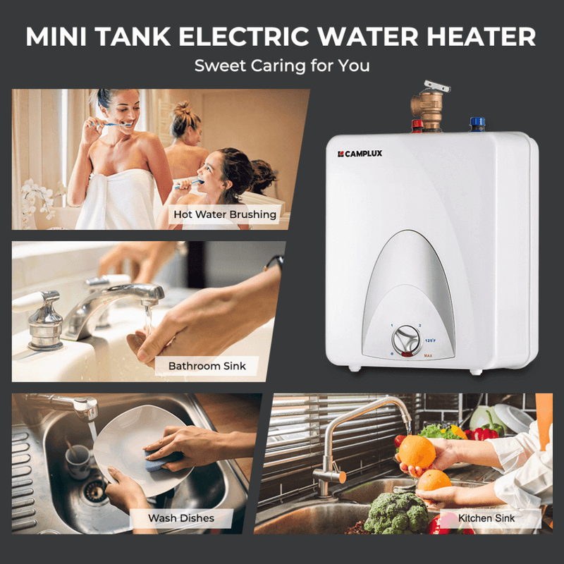 Load image into Gallery viewer, Camplux Electric Mini Tank Point of Use Water Heater 120V - 2.5 Gallon
