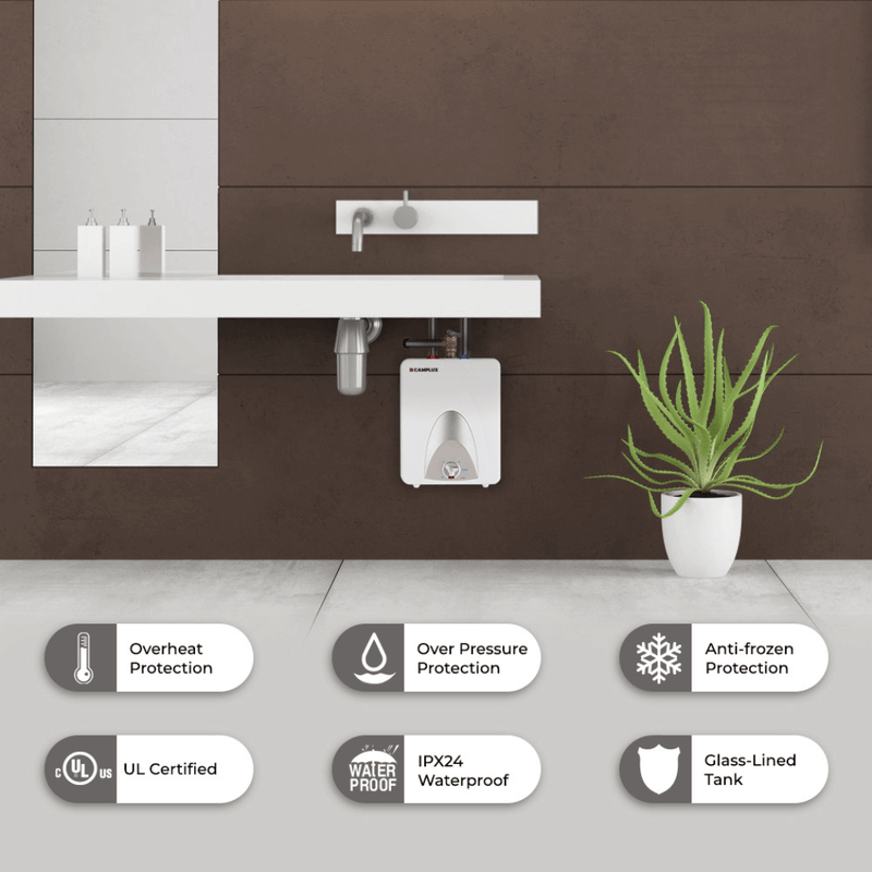 Load image into Gallery viewer, Camplux Electric Mini Tank Point of Use Water Heater 120V - 2.5 Gallon
