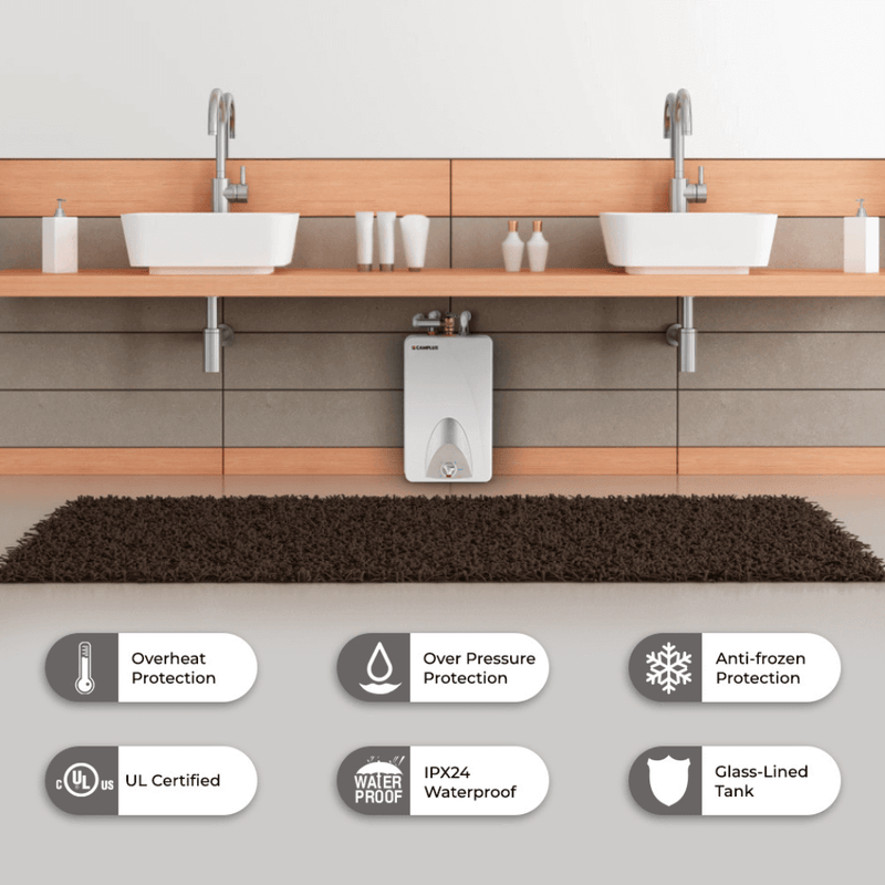 Load image into Gallery viewer, Camplux Electric Mini Tank Point of Use Water Heater 120V - 4.0 Gallon
