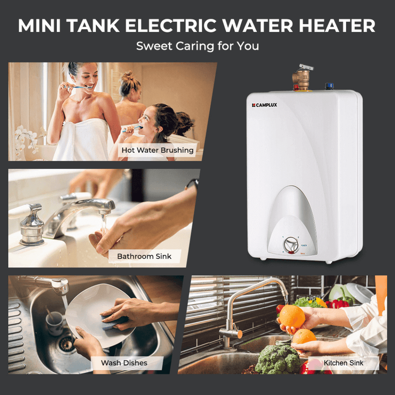 Load image into Gallery viewer, Camplux Electric Mini Tank Point of Use Water Heater 120V - 4.0 Gallon
