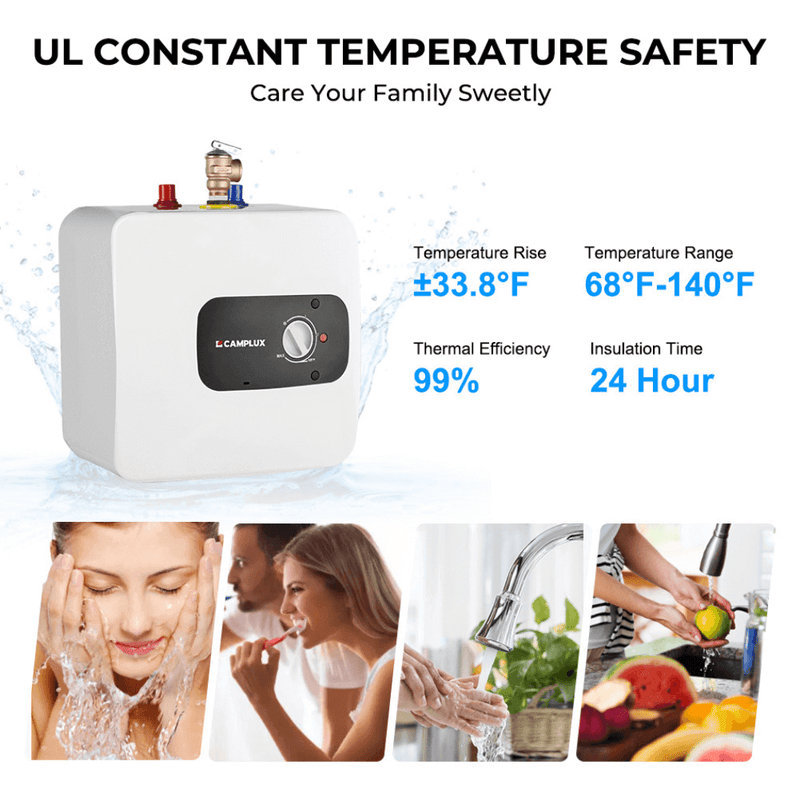 Load image into Gallery viewer, Camplux Electric Mini Tank Water Heater 120V - 4.0 Gallon
