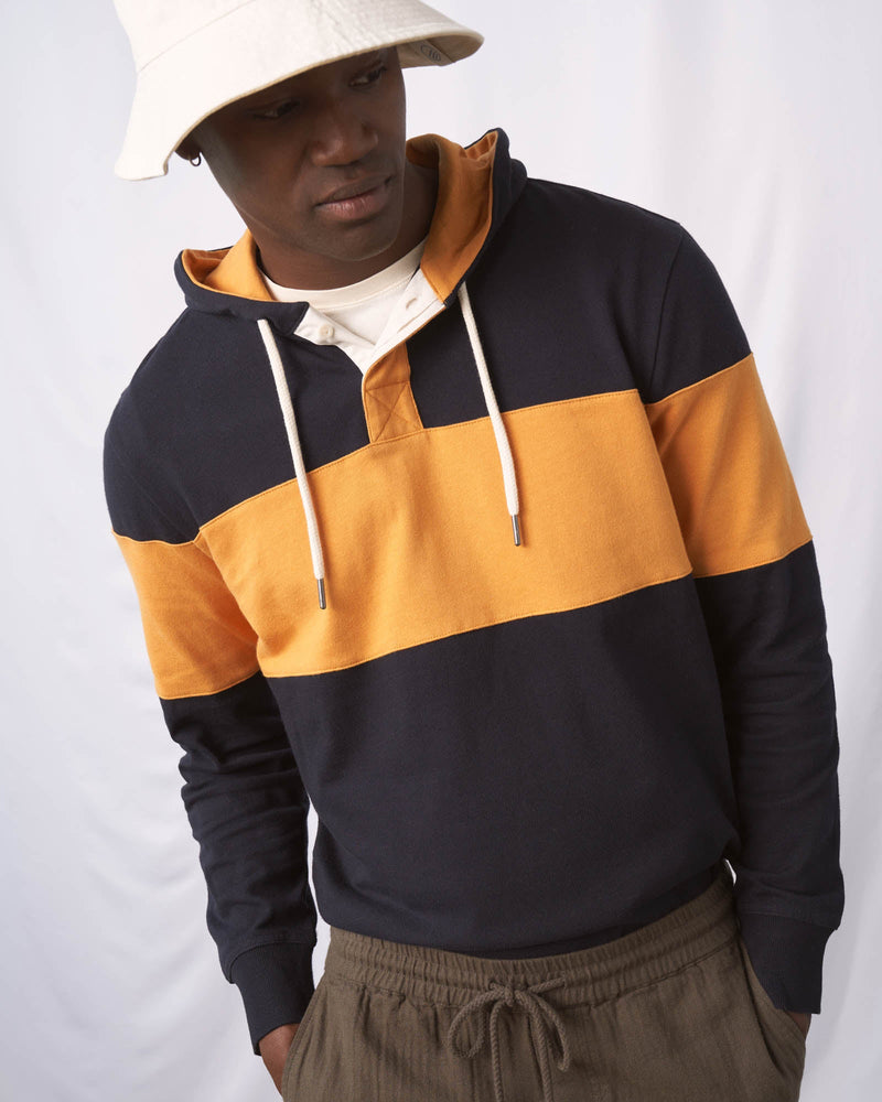 Load image into Gallery viewer, Organic Hooded Rugby Shirt
