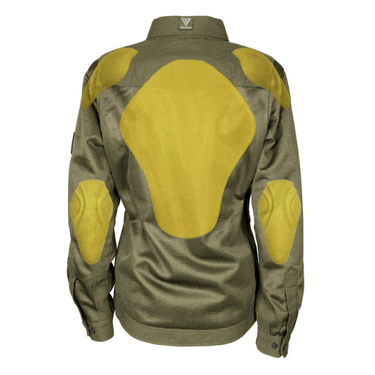 Protective Summer Mesh Shirt for Women - Army Green Solid