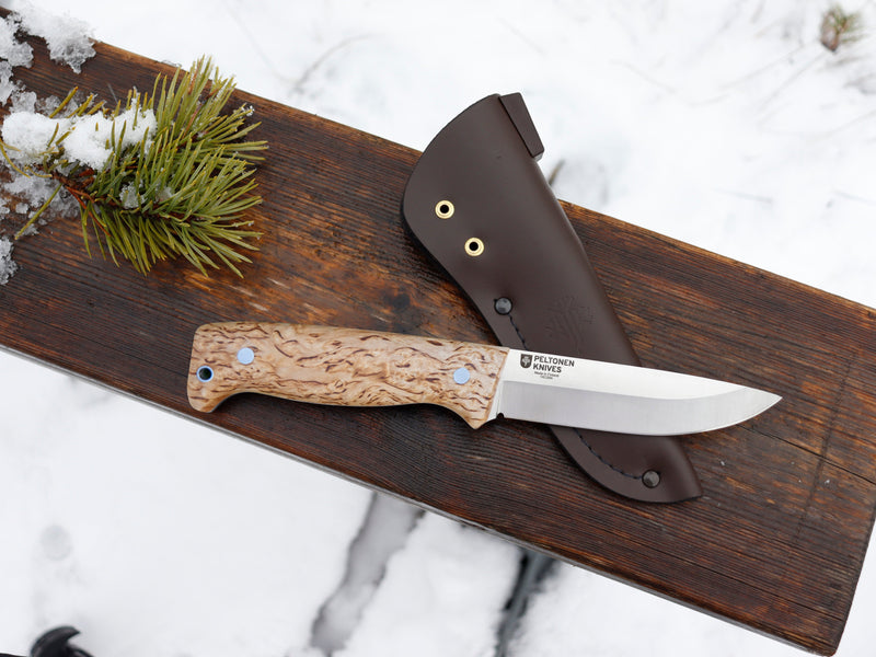 Load image into Gallery viewer, Peltonen M07 Ranger Puukko Full Tang, Curly Birch FJP500
