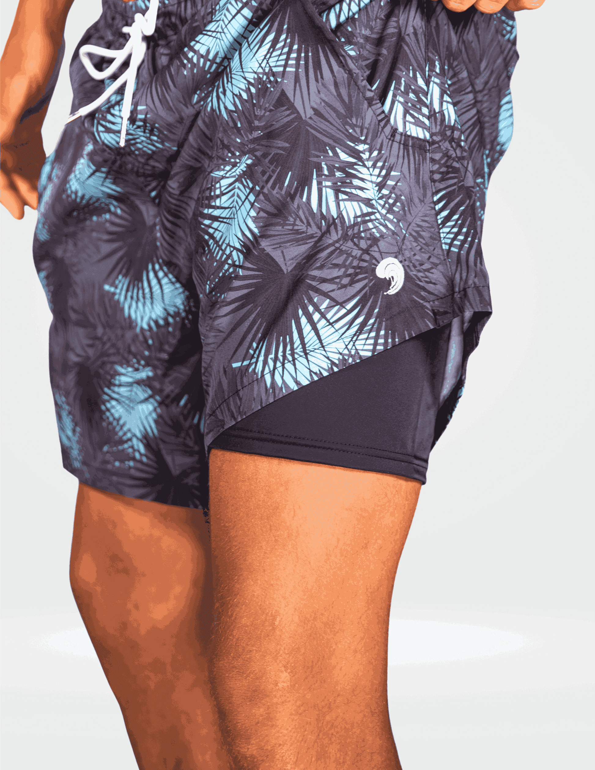 Midnight Palms - Waterproof Pocket Swim Shorts - Skoutley Outdoors LLC