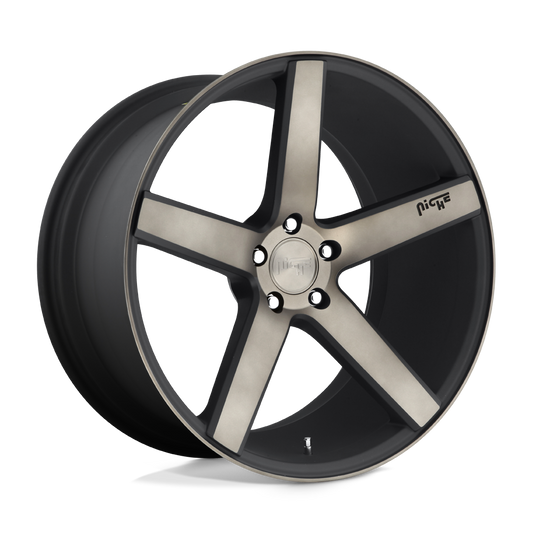 Niche 1 Pc M134 Milan Matte Black Machined With Double Dark Tint