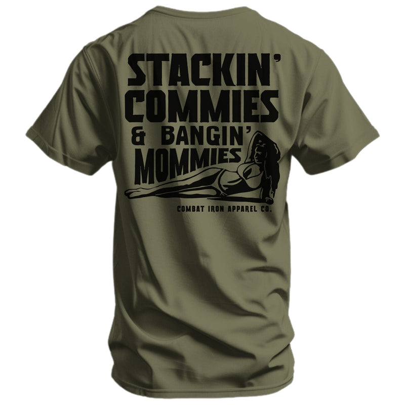 Load image into Gallery viewer, Stackin&#39; Commies &amp; Bangin&#39; Mommies Men&#39;s T-Shirt
