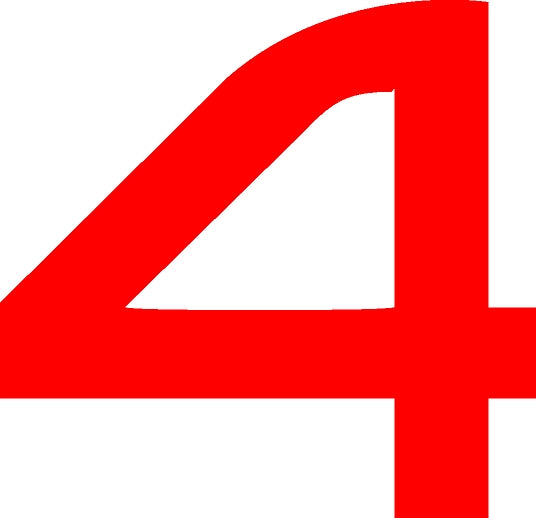 Load image into Gallery viewer, Red &quot;4&quot; Insert for Mini Countryman ALL4 (x2)
