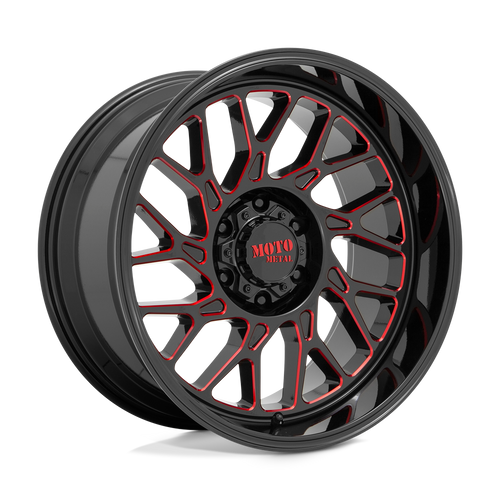Moto Metal Mo805 Gloss Black Milled With Red Tint