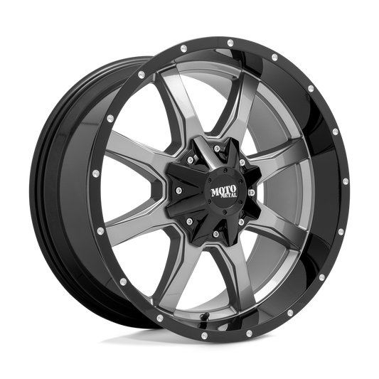 Moto Metal Mo970 Gloss Gray Center Gloss Black Lip