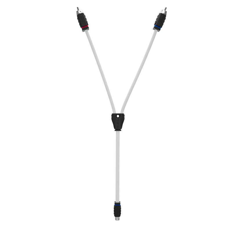 Load image into Gallery viewer, RCA Marine Grade Tinned 100% Copper OFC Y Connector 1 FEMALE to 2 MALE - WHITE - Skoutley Outdoors LLC
