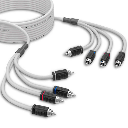 RCA Marine Grade Tinned 100% Copper OFC 25 Feet / 4 Channel - WHITE