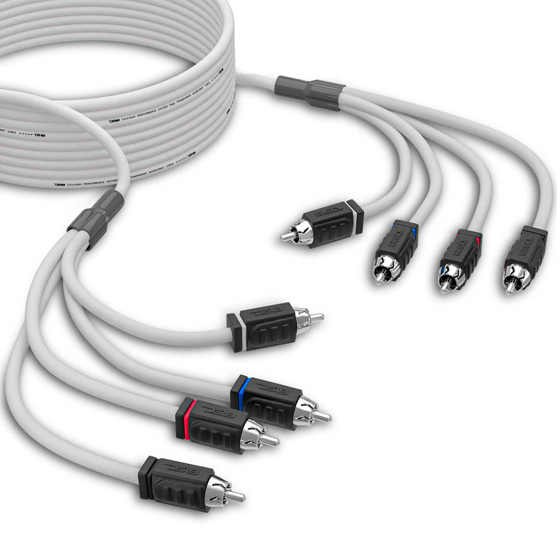 Load image into Gallery viewer, RCA Marine Grade Tinned 100% Copper OFC 25 Feet / 4 Channel - WHITE
