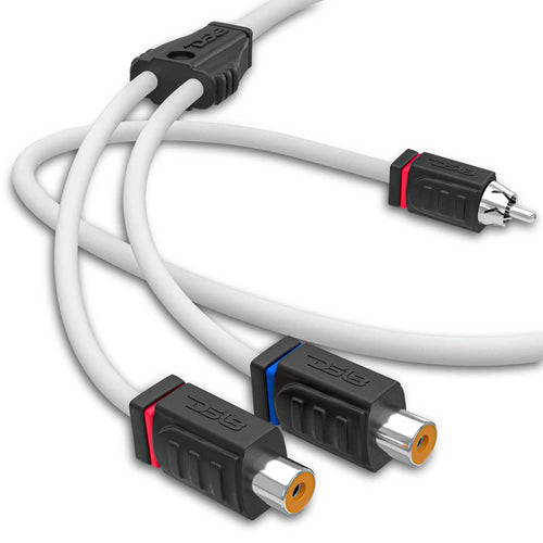 RCA Marine Grade Tinned 100% Copper OFC Y Connector 2 FEMALE to 1 MALE - WHITE - Skoutley Outdoors LLC