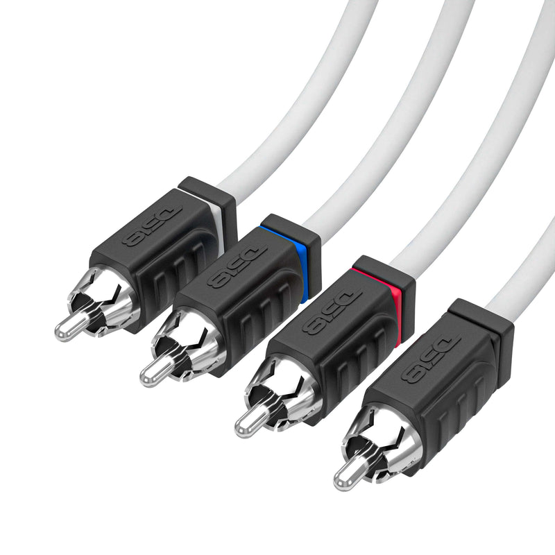 Load image into Gallery viewer, RCA Marine Grade Tinned 100% Copper OFC 6 Feet / 4 Channel - WHITE - Skoutley Outdoors LLC
