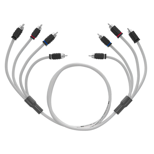 RCA Marine Grade Tinned 100% Copper OFC 6 Feet / 4 Channel - WHITE - Skoutley Outdoors LLC