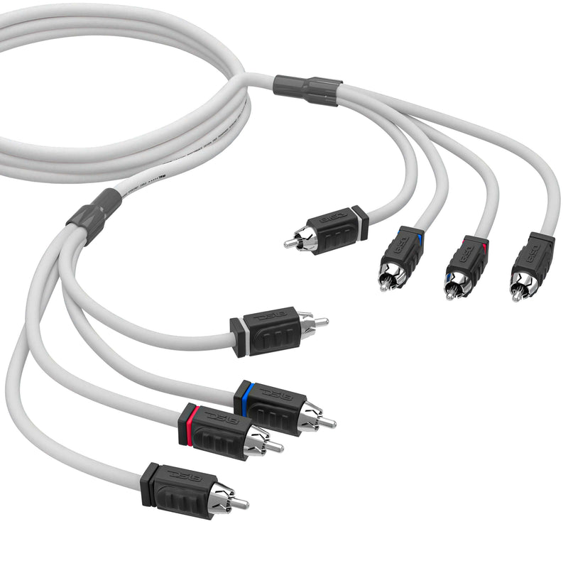 Load image into Gallery viewer, RCA Marine Grade Tinned 100% Copper OFC 6 Feet / 4 Channel - WHITE - Skoutley Outdoors LLC
