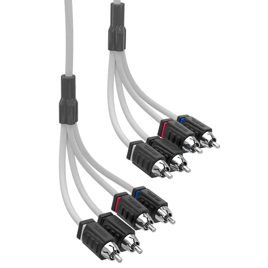RCA Marine Grade Tinned 100% Copper OFC 6 Feet / 4 Channel - WHITE - Skoutley Outdoors LLC