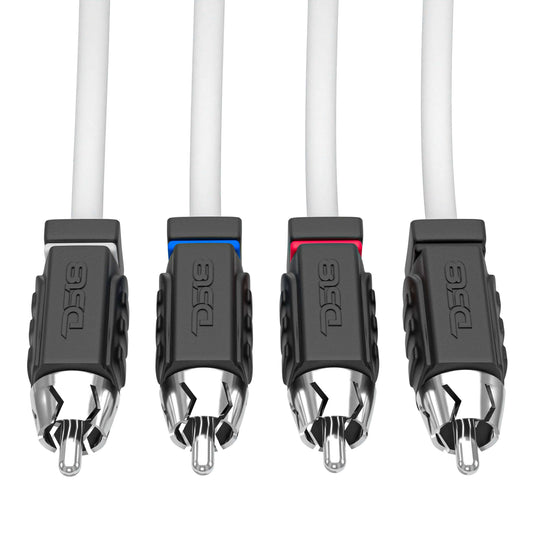 RCA Marine Grade Tinned 100% Copper OFC 6 Feet / 4 Channel - WHITE - Skoutley Outdoors LLC