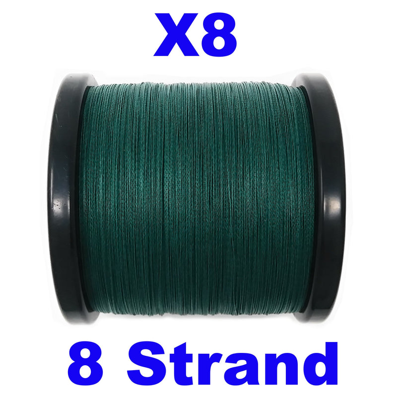 Load image into Gallery viewer, Reaction Tackle X8 Braided Fishing Line - Moss Green 8 Strand
