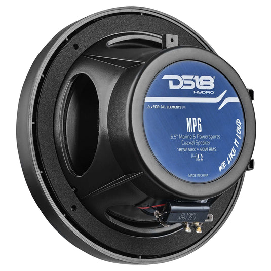 MP 6.5" 2-Way Coaxial Marine Speaker 60 Watts Rms 4-Ohm -Black - Skoutley Outdoors LLC