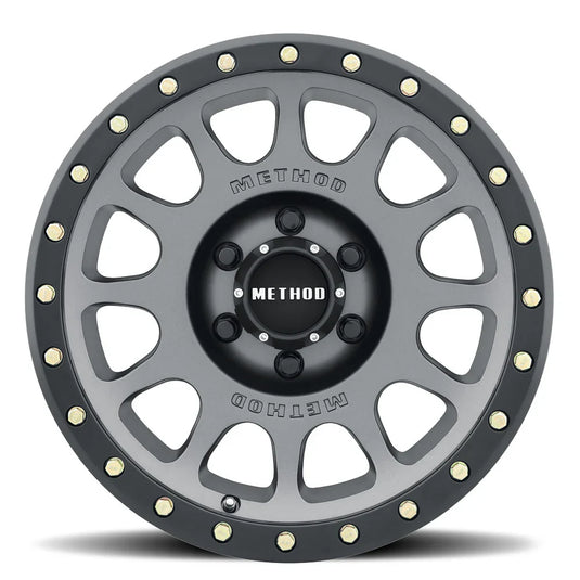 Method MR305 NV 16x8 / 0mm Offset / 6x5.5 BP / 108mm CB / Titanium - Matte Black Lip