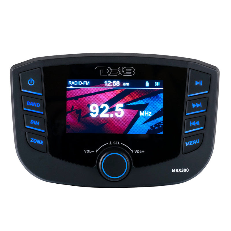Load image into Gallery viewer, Marine Headunit TFT screen , 3 Zones, 4 volts Output, Bluetooth, RDS 4X50 Watts
