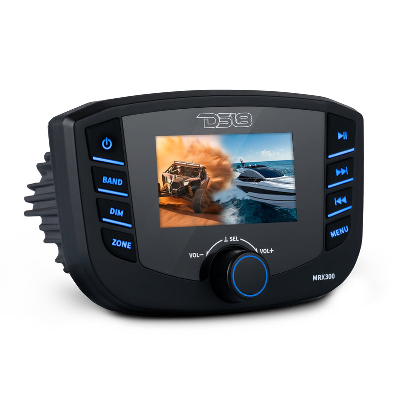 Load image into Gallery viewer, Marine Headunit TFT screen , 3 Zones, 4 volts Output, Bluetooth, RDS 4X50 Watts
