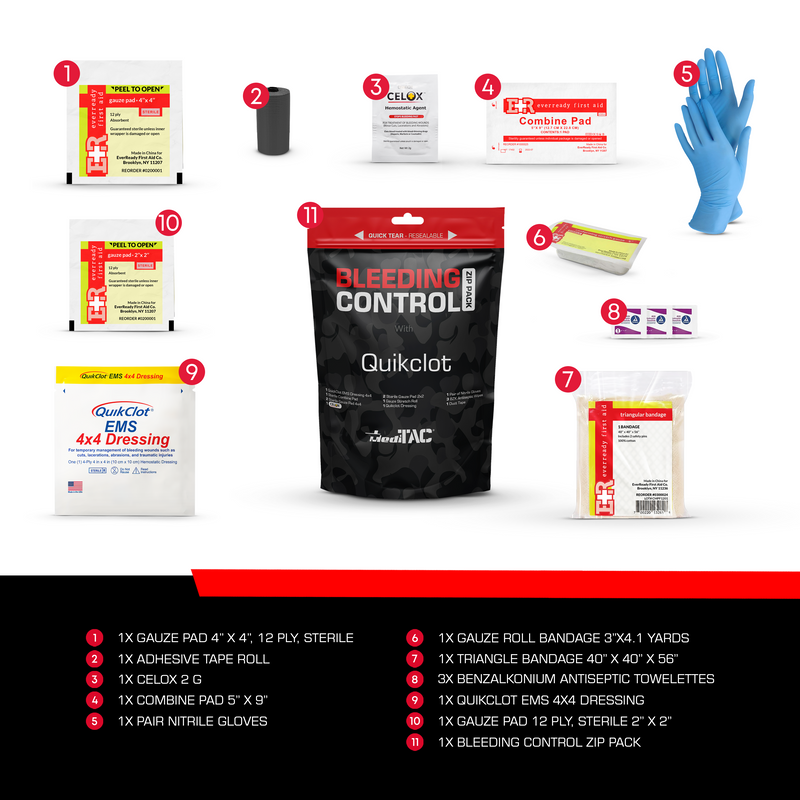Load image into Gallery viewer, Bleeding Control Zip Pack with QuickClot &amp; CELOX
