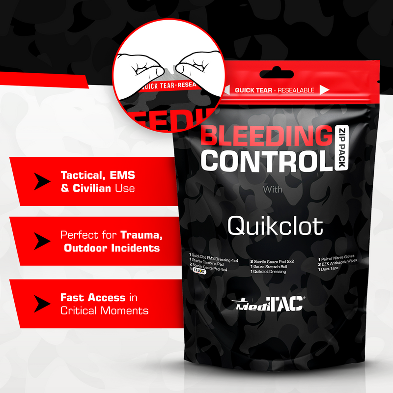 Load image into Gallery viewer, Bleeding Control Zip Pack with QuickClot &amp; CELOX
