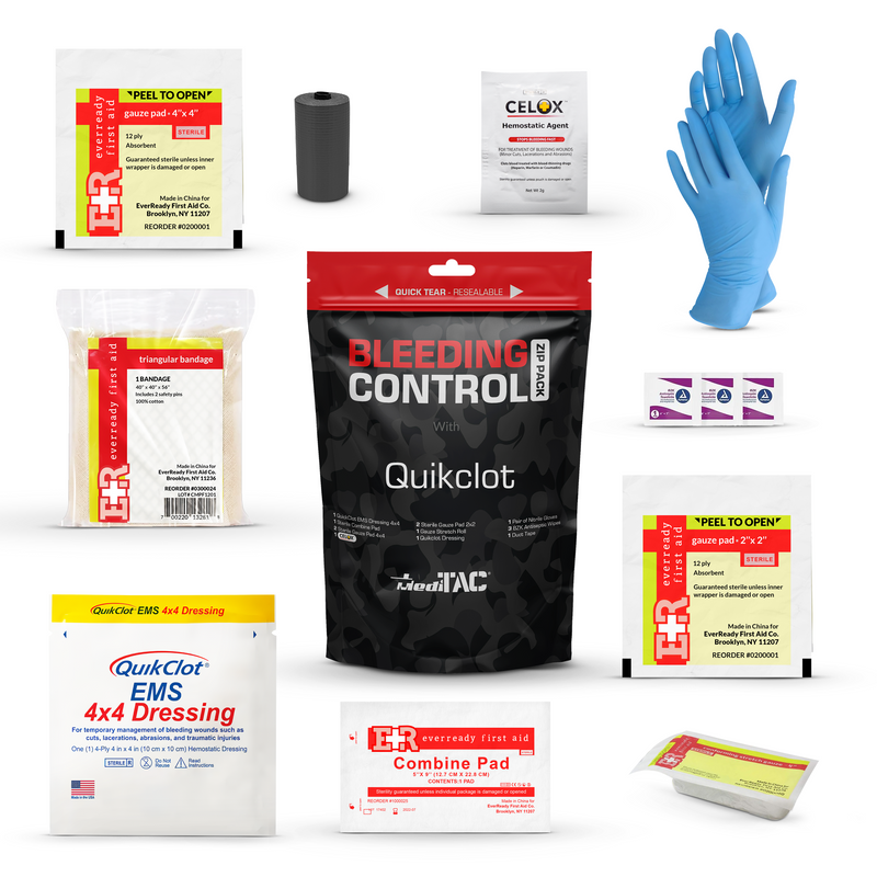 Load image into Gallery viewer, Bleeding Control Zip Pack with QuickClot &amp; CELOX
