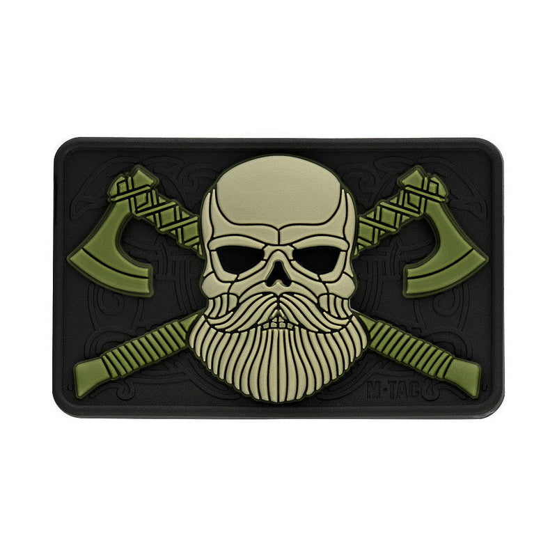Load image into Gallery viewer, M-Tac Bearded Skull with Axes 3D PVC
