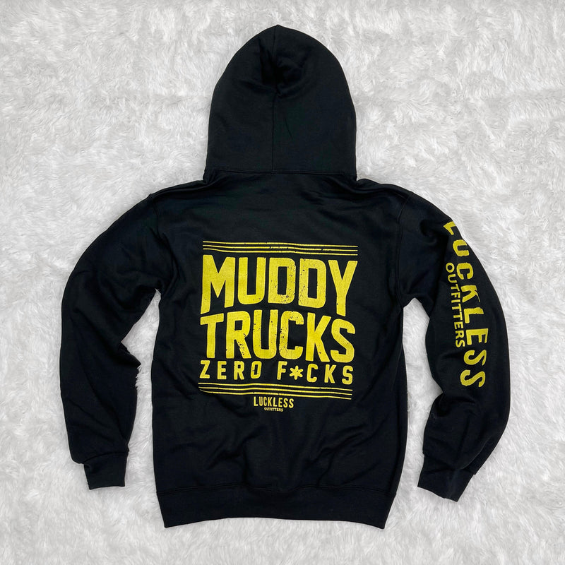 Load image into Gallery viewer, Muddy Trucks Zero F*cks Hoodie
