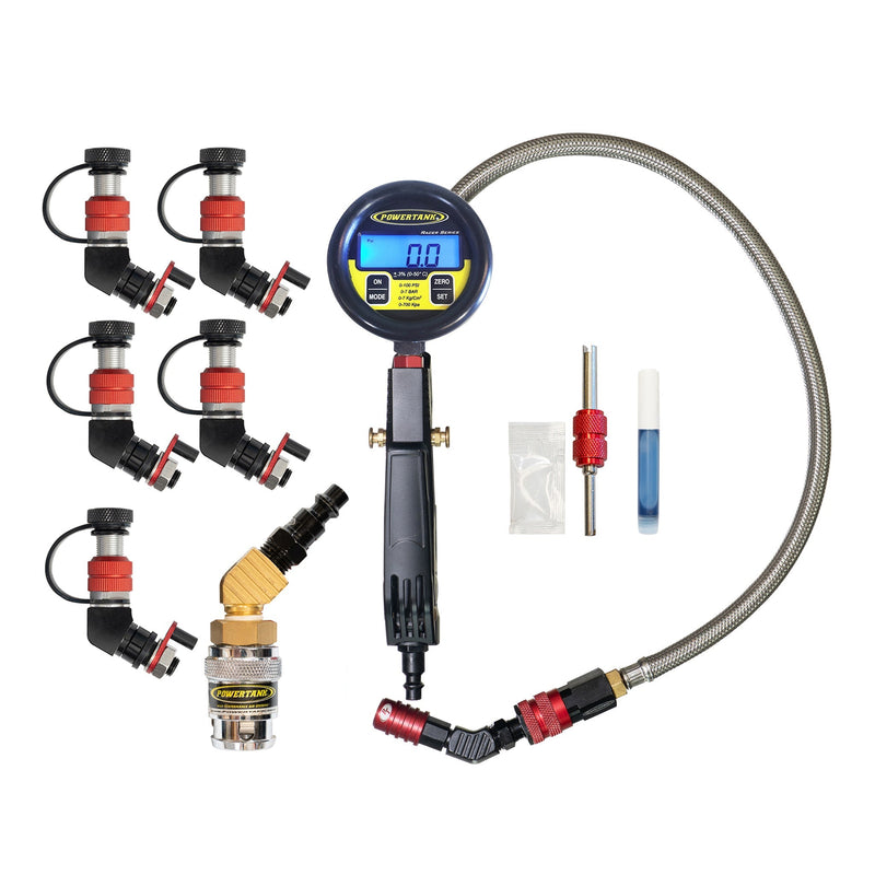 Load image into Gallery viewer, Monster Valve™ Primary - Standard Valve Stem Mount - 5 pack with Ventoso™ RED Tire Inflator Gauge
