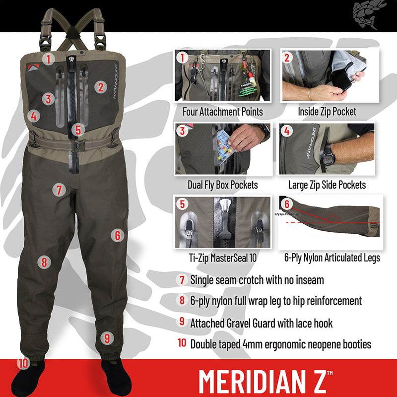 Load image into Gallery viewer, MERIDIAN Z Zippered Chest Wader
