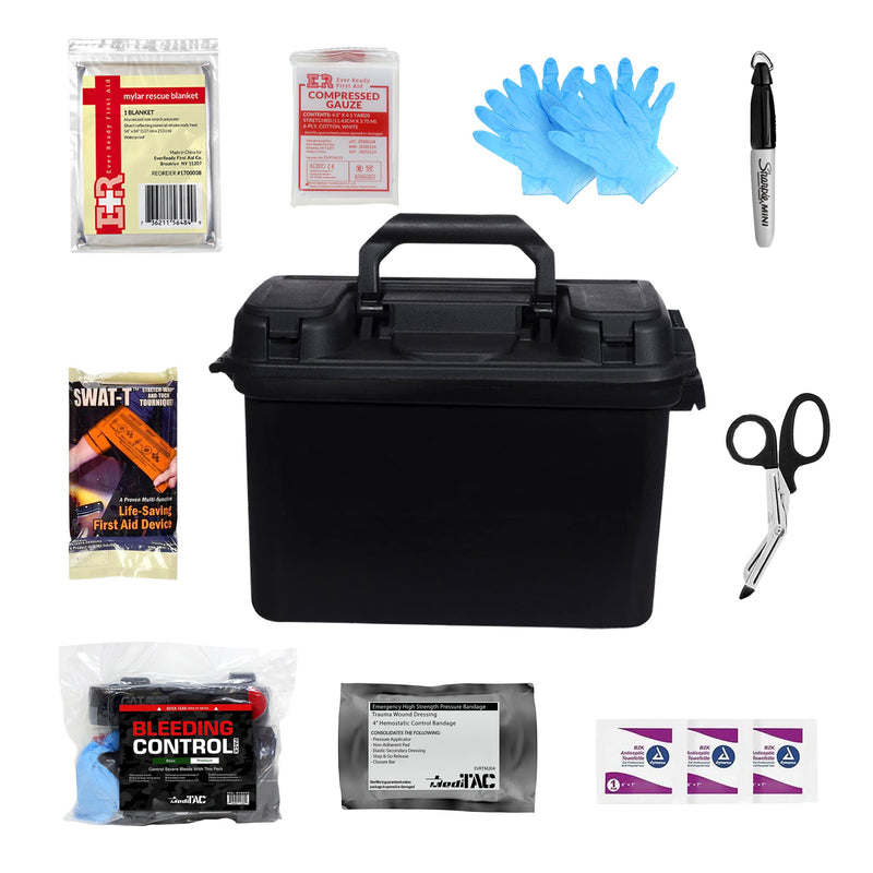 Load image into Gallery viewer, Bleeding Control Kit - 4 Vacuum Sealed Kits in Plastic Case
