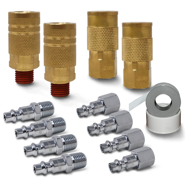 Load image into Gallery viewer, Industrial Quick Connect Air Fittings | Plug &amp; Coupler Kit - 1/4&quot; NPT (Set of 12)
