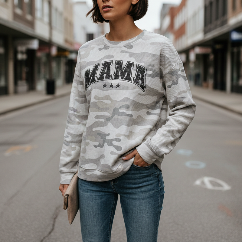 Load image into Gallery viewer, Mama Collegiate Grey (Front)
