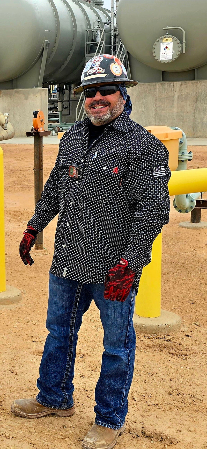 Load image into Gallery viewer, FR Pearl Snap Work Shirt - Reaper Black
