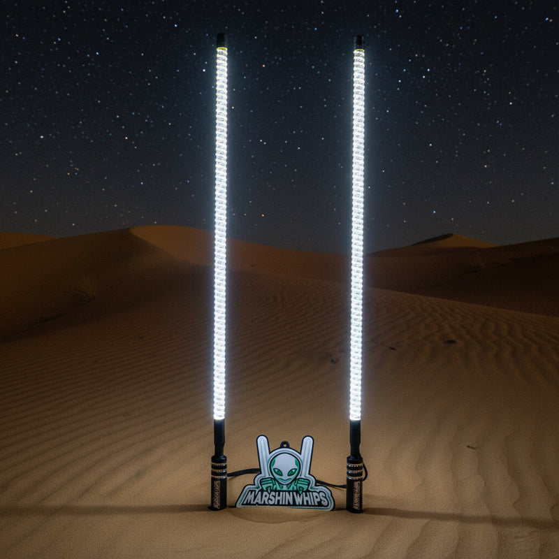 Load image into Gallery viewer, V2 Black Out LED Whip Set: The Ultimate Stealth
