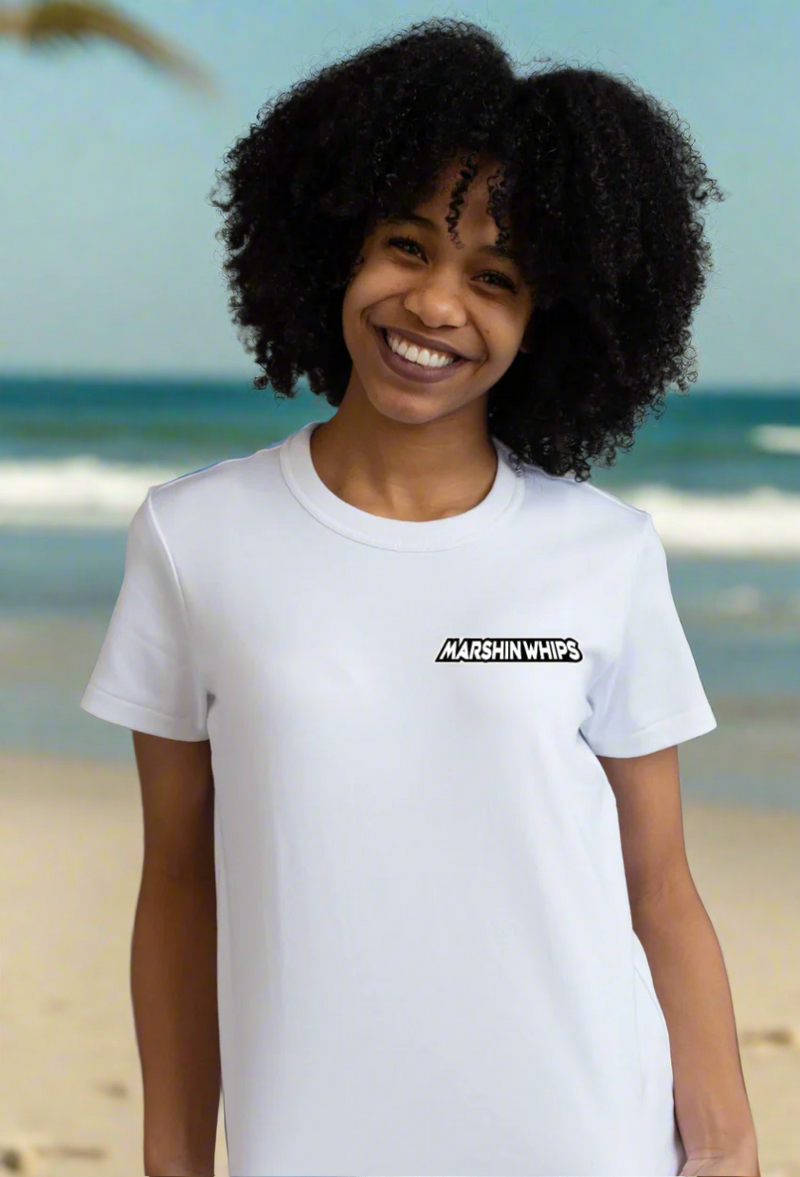 Load image into Gallery viewer, Marshin Whips White Marty Logo T-Shirt | Premium Off-Road Tee
