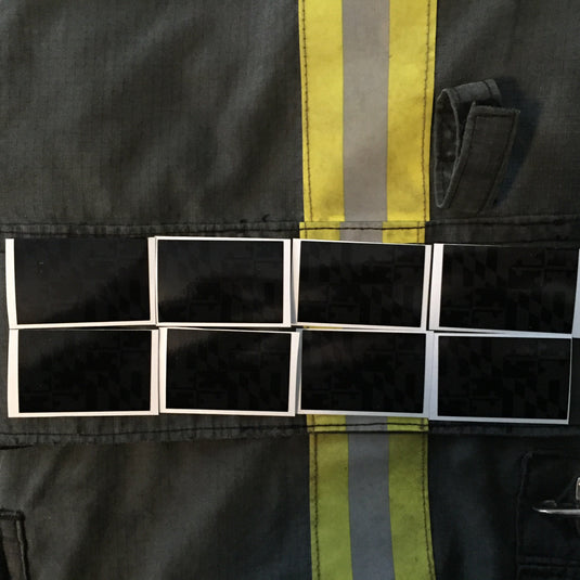 BLACKED OUT MARYLAND FLAG REFLECTIVE HELMET TRIM