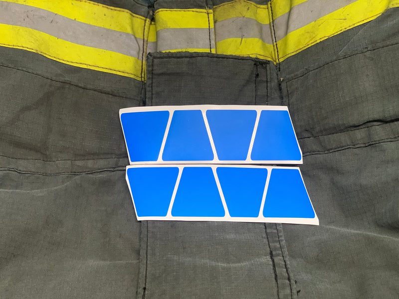 Load image into Gallery viewer, MATTE BLUE REFLECTIVE HELMET (TET) TETRAHEDRON 8 PACK
