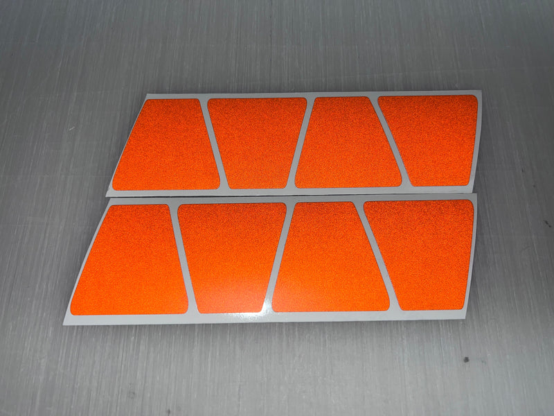 Load image into Gallery viewer, MATTE ORANGE REFLECTIVE HELMET (TET) TETRAHEDRON 8 PACK
