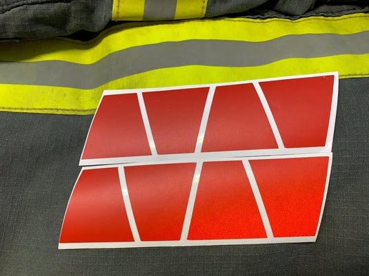 MATTE RED REFLECTIVE HELMET (TET) TETRAHEDRON 8 PACK