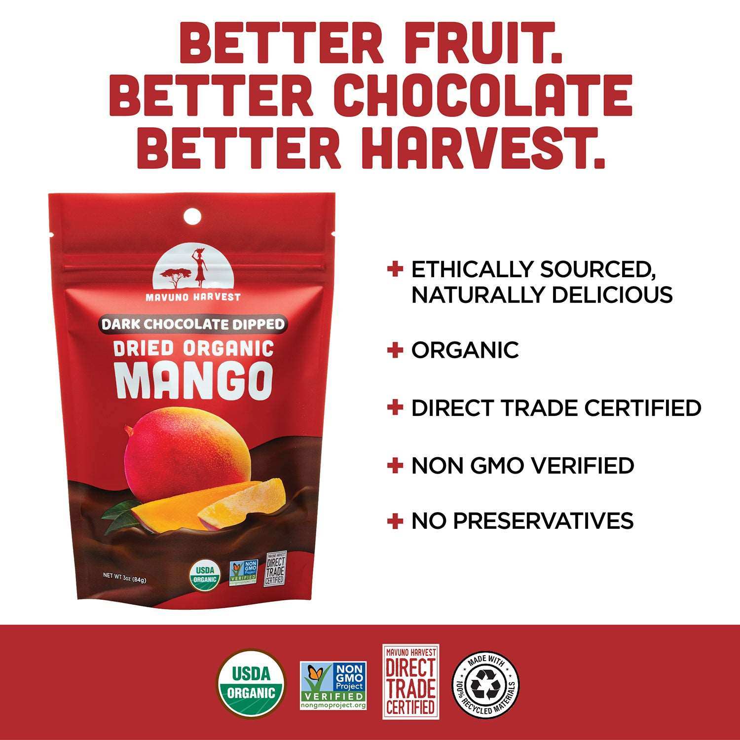 Organic Dried Mango Dipped in Dark Chocolate - Skoutley Outdoors LLC