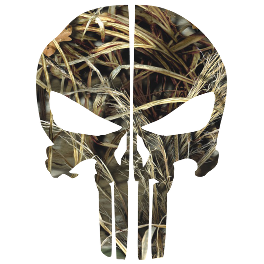 MAX CAMO PUNISHER SKULL REAR HELMET REFLECTIVE HELMET DECAL