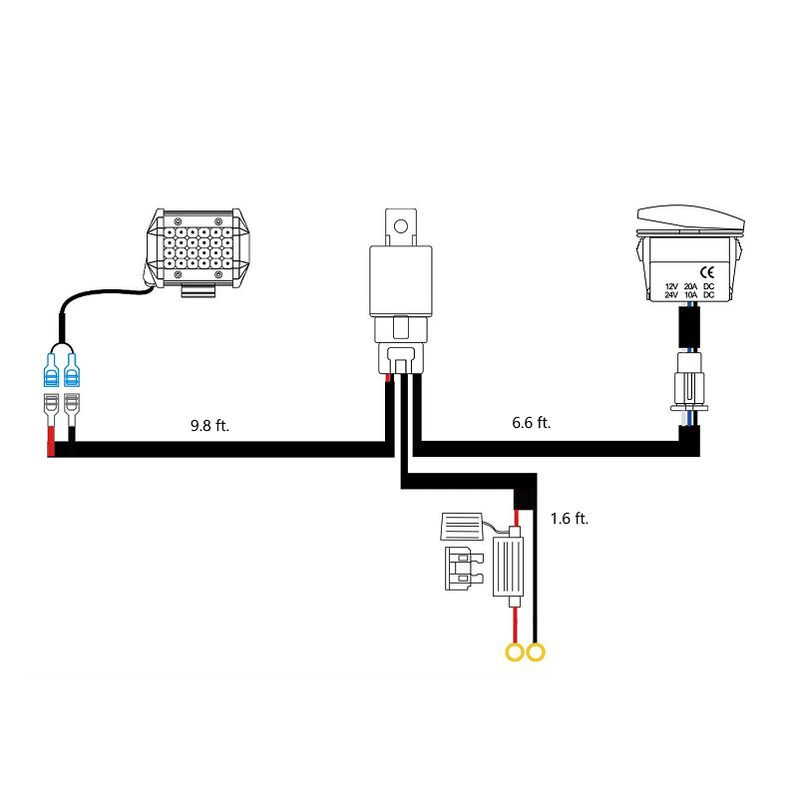 Load image into Gallery viewer, Light Bar 14' Wiring Harness
