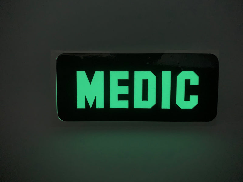 Load image into Gallery viewer, MEDIC REFLECTIVE GLOW IN THE DARK HELMET DECAL
