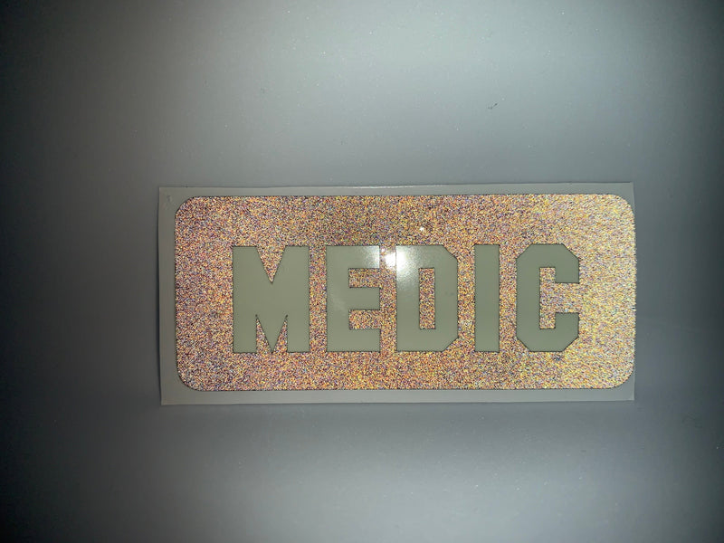 Load image into Gallery viewer, MEDIC REFLECTIVE GLOW IN THE DARK HELMET DECAL
